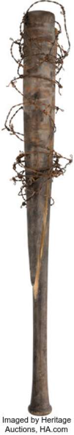 Negan (Jeffrey Dean Morgan), Broken Hero "Lucille" from The Walking Dead (AMC 2010-2022, Season 10). | Heritage