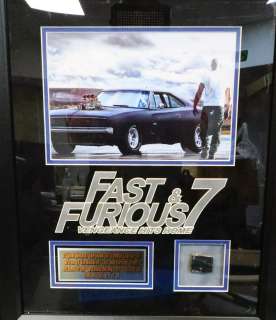 Fast & Furious 1970 Dodge Charger Piece W/COA | GWS Auctions