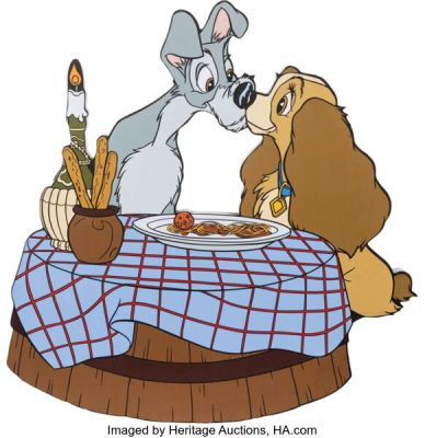 Walt Disney World® Resort - "Lilo’s Playhouse" Lady and the Tramp Original Resort -Used Character Display 25" x 26" (The Walt Disney Company, c. 2010s). | Heritage
