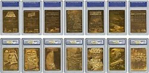 Star Wars | Star Wars - Star Wars - Lot of 7 - Original Gold Cards (23K) - Graded "10" Perfect/Mint | Catawiki