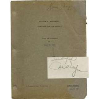 John Wayne Signed Script "High and the Mighty" | Heritage