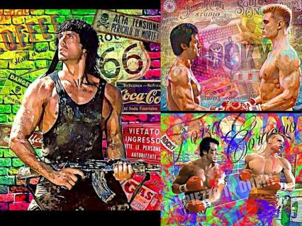 Rocky IV - Sylvester Stallone -Rambo Lot of 3 - Balboa vs Drago | Catawiki