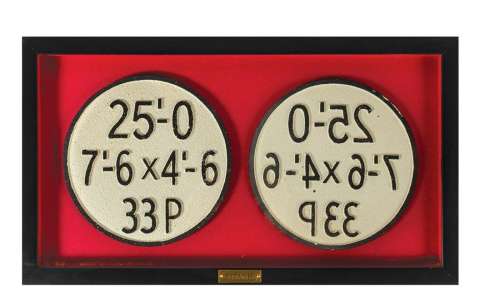 Pair of Titanic Life Boat Capacity Plaque Props. | Van Eaton Galleries
