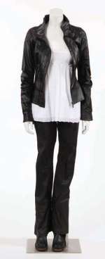 Lot 1076 - Megan Fox’s hero black leather motorcycle costume from Transformers: Revenge of the Fallen