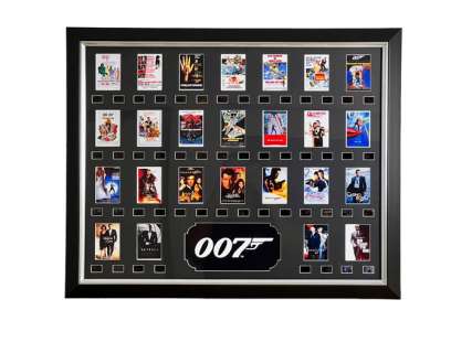 James Bond - Large Luxury Frame with Logo & All 25 Films : From "Dr. No" to "No Time To Die" | Catawiki