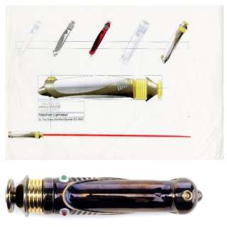 Star Wars: Revenge Of The Sith (2005) - Lot 375 - Darth Sidious‘ (Ian McDiarmid) Alternate-Finish Hero-Style Lightsaber with Printed Concept Design