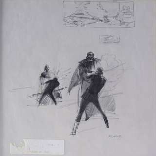 Star Wars: Return Of The Jedi (1983) - Lot 412 - Hand-Drawn Ralph McQuarrie "Luke vs. Vader" Concept Sketch