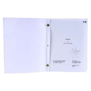 Seven (1995) - Lot 1112 - Brad Pitt-Autographed Screenplay