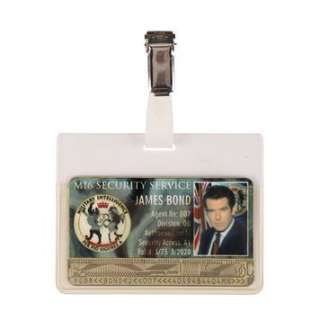 JAMES BOND: THE WORLD IS NOT ENOUGH (1999) & DIE ANOTHER DAY (2002) - Lot 1070 - James Bond‘s (Pierce Brosnan) MI6 ID Card