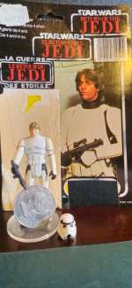 Kenner - Action figure Star Wars 1984 Luke Skywalker in Stormtrooper Disguis + Potf Coin + Cardback All 100% Original. | Catawiki
