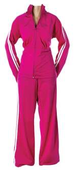 Lot 161 - "Sue Sylvester" fuchsia and white tracksuit.