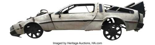Screen used iconic DeLorean Crash Car and hood-mounted "time travel component box" from Back to the Future Part III.... | Profiles in History