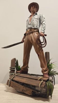 Indiana Jones and the Temple of Doom - Large 1/4 Scale Hand Painted Statue – Harrison Ford – Collector Fan Art | Catawiki