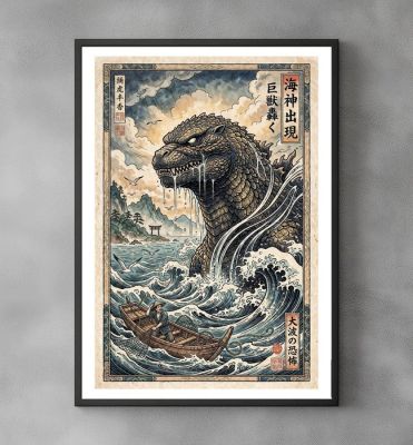 Gozilla - The Last Giant - Godzilla - Signed and Numeroted Unique Edition 1/1 - Sato Hageshi | Catawiki