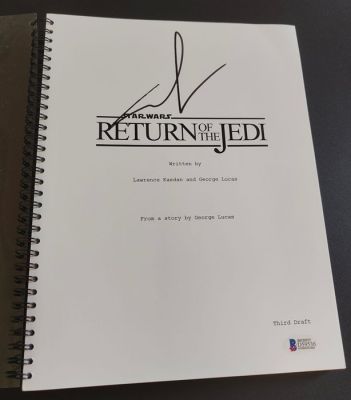 Star Wars Episode VI: Return of the Jedi - George Lucas – Signed Full Script Reproduction – Beckett COA