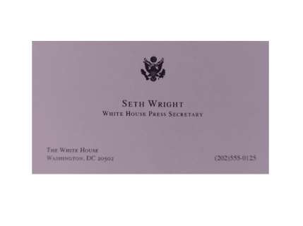 Designated Survivor TV - Designated Survivor (TV) Seth’s Business Card