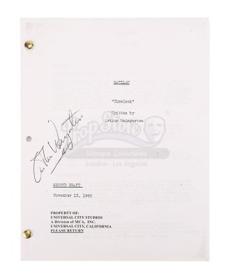 Gavilan | "Timelock" Autographed Script | Propstore (Buy Now)