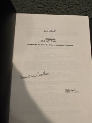 G.I. JANE (8/6/95) Demi Moore / David Twhohy 1st Draft / BLACK COVERS NOTES RHTF | eBay US