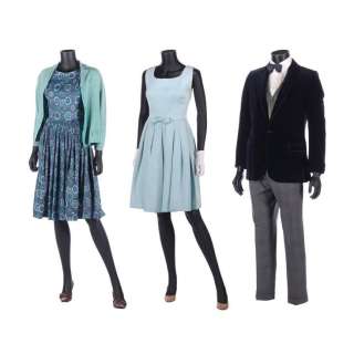 THE THEORY OF EVERYTHING (2014) - Lot #1759 : Stephen Hawking (Eddie Redmayne) Opening Sequence Costume and Jane Wilde (Felicity Jones) Screen-matched Floral Dress, Cardigan, Turquoise Dress and Accessories