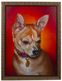 Lot 1213 - HUGE PROP OIL PAINTING OF "BRUISER" FROM LEGALLY BLONDE 2: RED, WHITE & BLONDE WITH DVD