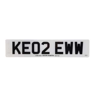 James Bond: Die Another Day (2002) | James Bond’s (Pierce Brosnan) Aston Martin V12 Vanquish License Plate | Propstore