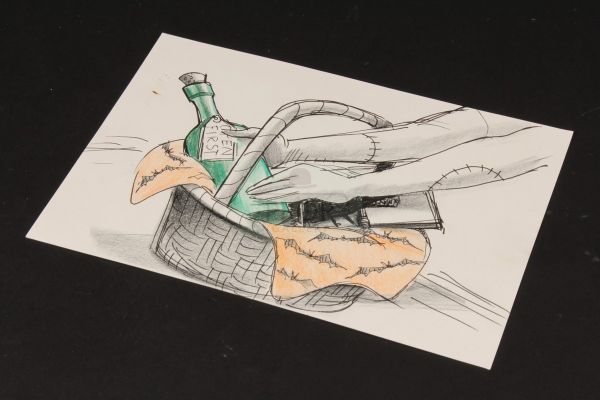 Nightmare Before Christmas (The) | Hand drawn storyboard artwork - Sally’s basket | The Prop Gallery