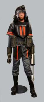 Doctor Who - Resurrection of the Daleks - a Dalek Trooper costume, with gun, similar to those used… | Ewbank’s