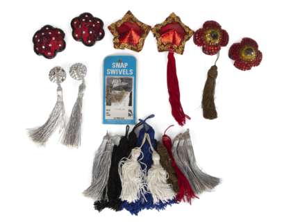 ELVIRA STAGE WORN TASSELS AND PASTIES | Julien’s