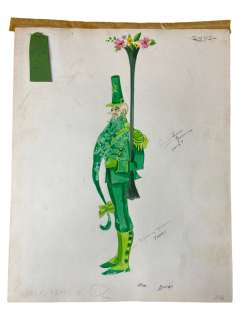WIZARD OF OZ SKETCH ART COSTUME DESIGN DRAWING PRODUCTION BY GEOFFREY BEENE | Los Angeles Estate Auction