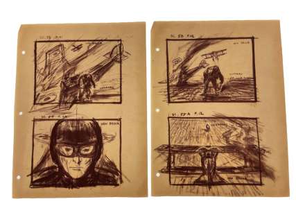 Mentor Huebner Movie Illustration Storyboard Concept Drawing Art | Los Angeles Estate Auction