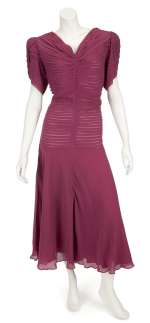 Madonna "Evita" Film Worn Long Burgundy Silk Dress From Musical Number "Goodnight and Thank You" | Gotta Have Rock and Roll
