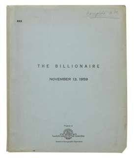 Lot 143 - MARILYN MONROE: PERSONALLY OWNED EARLY DRAFT OF "LET‘S MAKE LOVE" SCREENPLAY