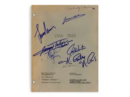 Star Trek Original Series Cast Signed Script | Weiss Auctions