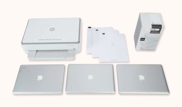 And Just Like That… - Lot ##378 - Carrie Bradshaw‘s Laptops, Printer, and Portable Speaker with Book Manuscripts