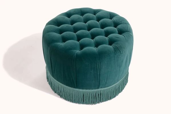And Just Like That… | Lot #116 - Charlotte’s Tufted Ottoman with Fringe Tassel Accent | Julien’s