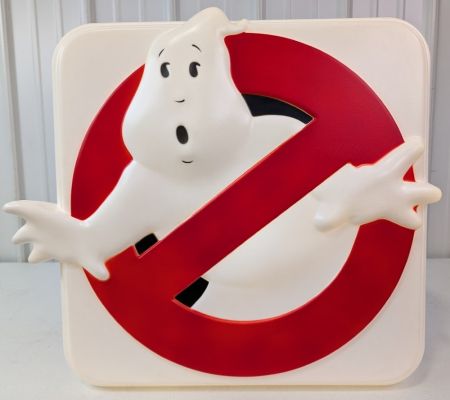 Lot 3260 - Ghostbusters Lighted 3D Blow Mold Prop Sign | misc / divers