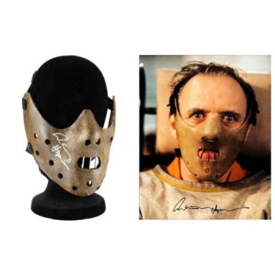 THE SILENCE OF THE LAMBS (1991) - Lot #669 : Anthony Hopkins-Autographed Hannibal Lecter Muzzle Replica and Poster