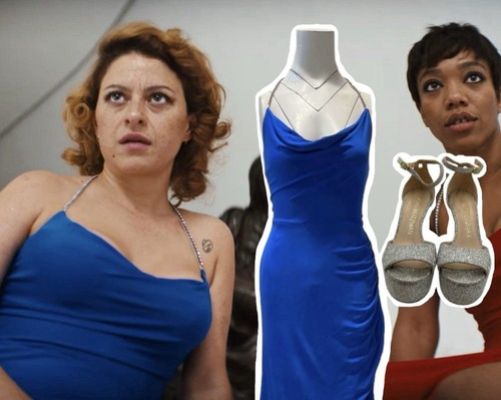 Blink Twice Jess Alia Shawkat Screen Worn Blue Dress And Heels | eBay US (Buy It Now)