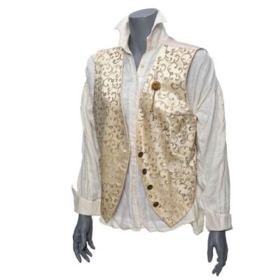 LABYRINTH (1986) - Lot #203 : Sarah‘s (Jennifer Connelly) Screen-Matched Waistcoat and Poet Shirt with Brooch