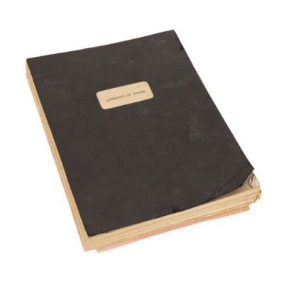 LAWRENCE OF ARABIA (1962) - Lot #941 : Special Effects Artist Cliff Richardson‘s Bound Script