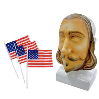 Thanksgiving (2023) Production Used 3 Mini-Flags & Pilgrim Mask | VIP Fan Auctions