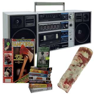 Maxxxine Leon (Moses Sumney) Screen Used Boombox, 8 VHS Cases, Cast & Magazine | VIP Fan Auctions