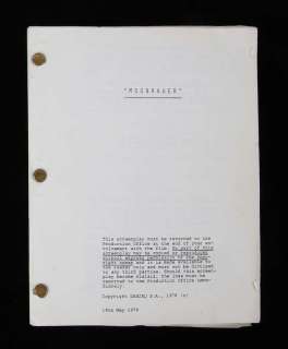 James Bond Moonraker - Script from 19th May 1978, 153 pages, bound. | Ewbank’s
