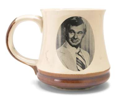 A Johnny Carson coffee mug made for "The Tonight Show," early 1970s | Bonhams