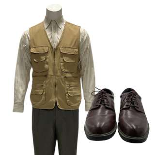 Everything Everywhere All at Once Gong Gong (James Hong) Screen Worn Vest, Button-Up Shirt, Pants & Dress Shoes Ch 1 Sc 13-122 | VIP Fan Auctions