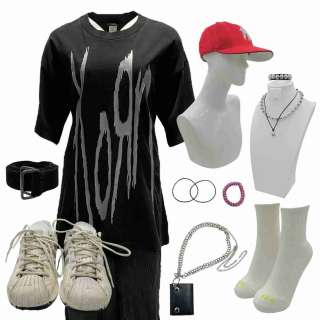 Y2K Ash (Lachlan Watson) Screen Worn T-Shirt, Pants, Hat, Wallet, Belt, Necklace Set, Bracelet Set, Earrings, Socks & Sneakers Ch 1 Sc 22 | VIP Fan Auctions