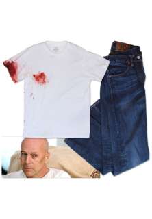2010 Bruce Willis (Frank Moses) "RED" Screen-Worn Bloodied T-Shirt & Jeans (2) | Grey Flannel Auctions