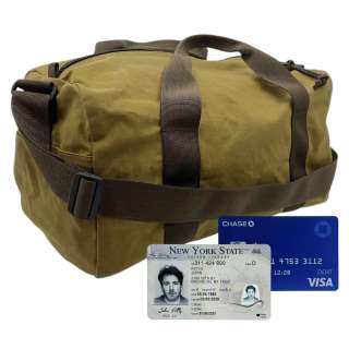 Materialists John (Chris Evans) Production Used Duffel Bag, Driver’s License & Bank Card | VIP Fan Auctions