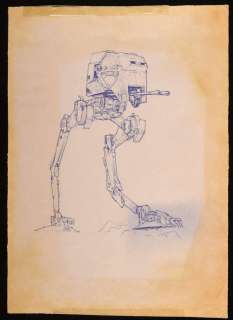 Star Wars: Episode V - The Empire Strikes Back (1980). AT-ST Scout Walker printed dyeline of an… | Ewbank’s