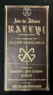 Fantastic Beasts: The Crimes of Grindelwald (2018) - Grindelwald Rally Invite and Envelope | Hanlin Auction Service